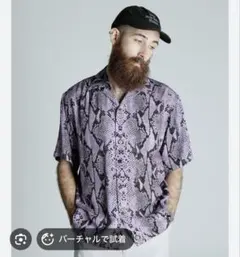 24SS Schott パイソン柄オープンカラーシャツのサムネイル