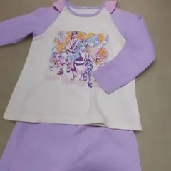 HUGっと!プリキュア パジャマセット 120cm 紫　パープル