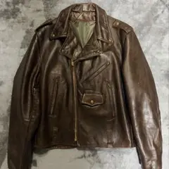 70’s 46ヴィンテージ ダブルライダース ブラウン