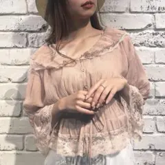 NICE CLAUP ブラウス ピンク