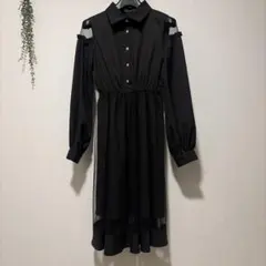 Bye Bye ブラック 長袖 ワンピース