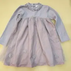 【SLAP SLIP】薄紫 長袖 ワンピース 130cm