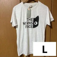THE NYANS FACE おもしろ　Tシャツ　Lサイズ