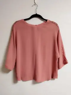 SONIA RYKIEL ソニアリキエル　バックボウタイブラウス レース切替