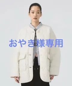 レイビームス　Ray BEAMS キルティング ノーカラー ブルゾン