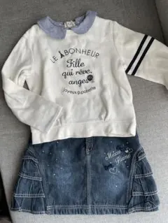 メゾピアノスカート・ロンT・ポンポネットトレーナー