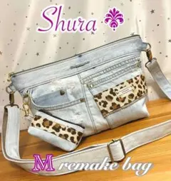 yu様専用ダメージデニムリメイクバッグ（M）No.925☆ショルダーバッグ