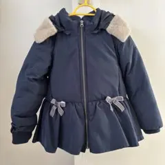 petit main 中綿コート ネイビー 120cm
