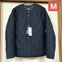 ユニクロ　パフテックノーカラージャケット　新品　黒　M パフテック　今期