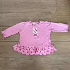 miki HOUSE ピンク 長袖カットソー 80cm