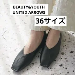 Vカットステッチ フラットシューズ