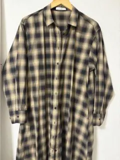 チェックシャツ　ロング
