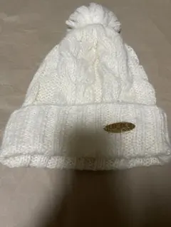 LB-03ケーブル編みニット帽 ホワイト