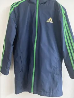 adidas ネイビー グリーン ベンチコート