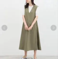 大きいサイズ　ポケット付きジャンスカのサムネイル
