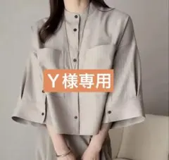 予約商品Classicalelf・ストライプ七分袖シャツ Ｍ