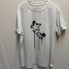 星柄 スターグラフィック Tシャツ L ホワイト ストリート 半袖