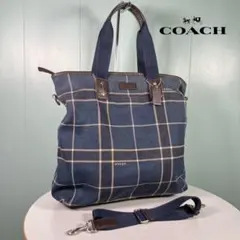 COACH✨70381 デニム メッセンジャーメンズバッグ フラップ インディゴ 
