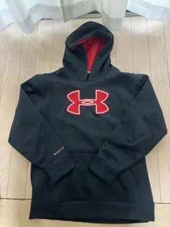 UNDER ARMOUR フード付きパーカー YXL 黒/赤