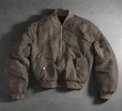ブラウン　MA-1ジャケット　短丈　y2k ミリタリー
