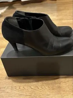 UNITED ARROWSショートブーツ 37ブラック レザー×スエード