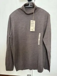 【新品タグ付き】タートルネック洗えるセーター XL 無印良品　モカブラウン