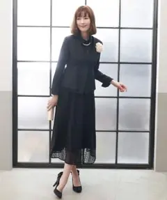 RUIRUE BOUTIQUE レースシャツワンピースセットアップスーツ 卒業式