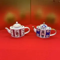 有田焼 よざん窯 丸紋地文 ミシン型小物入れ 赤・青2個セット☆ - メルカリ