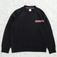 極美品✨ポールスミス　アーティストストライプポイント スウェット　黒　M