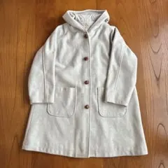 【Samansa Mos2】フード付きライトグレーロングコート