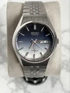 SEIKO 08クォーツ腕時計 稼動品 ビンテージ ブルーグリーン文字盤