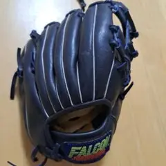 中古美品　FALCON 野球グローブ 黒 レザー　少年野球