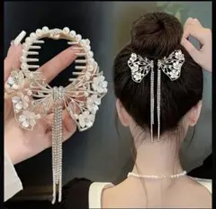 エレガントな蝶のヘアアクセサリー