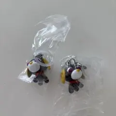 お茶犬 めじるし アクセサリー カプセルトイ ロン2点セット