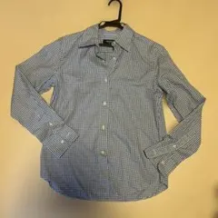 UNIQLO ブルーチェック柄 長袖シャツ M