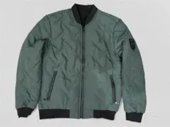 中綿 ブルゾン MA-1風 裏ボア カーキ L 古着