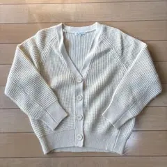 GLOBAL WORK アイボリー Vネックカーディガン M