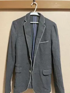 ZARA パイピング　カジュアル　ジャケット　グレー
