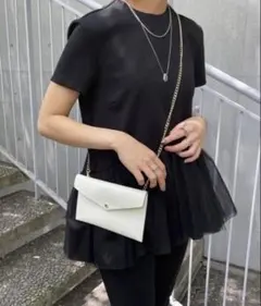 ツルバイマリコオイカワ Oscar チュールTシャツ ペプラム - メルカリ