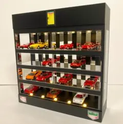1/64展示50台可・スタッコ＆カーボン・5層式ディスプレーBOX/ネオ