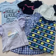 ❤️女の子❤️110cm Tシャツ&ノースリーブ&ワンピースセット