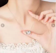 ✨可愛い✨レディースパンダネックレス ペンダント アクセサリー シルバー925
