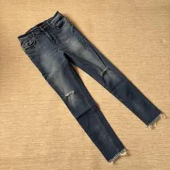 ジーナシス　ストレッチダメージデニム