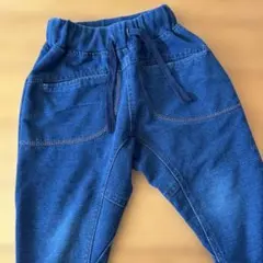 デニム風　ウエストゴム パンツ　長ズボン　ストレッチ