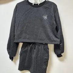 《最終値下げ早い者勝ち》ブラックラメ スウェット セットアップ