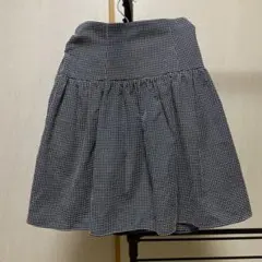 黒白ドット柄フレアミニスカートのサムネイル