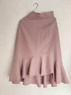 Swingle アシンメトリー フリルマーメイドスカート ピンク M 美品のサムネイル