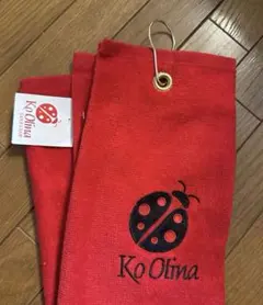 【新品未使用　タグ付】Ko Olina HAWAII ゴルフ用タオル　赤