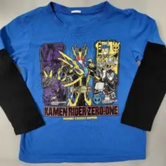 仮面ライダー ゼロワン 長袖カットソー 青