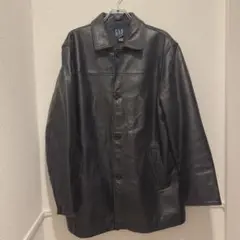 OLD GAP レザー　ジャケット　ブラック　カーコート　野村訓市　着用　モデル